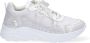 Braqeez 421306-591 Meisjes Lage Sneakers Wit Zilver Leer Veters - Thumbnail 1