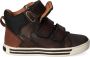 Braqeez 421857-519 Hoge Sneakers Bruin Leer Klittenband - Thumbnail 1