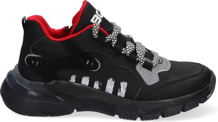 Braqeez 421970-589 Jongens Lage Sneakers Zwart Textiel Veters - Foto 2