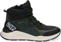 Braqeez 421982-568 Hoge Sneakers Groen Leer Veters - Groen