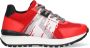 Braqeez 422271-541 Jongens Lage Sneakers Rood Wit Leer Veters - Thumbnail 1