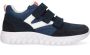 Braqeez 422431 129 Jongens Lage Sneakers Blauw Nubuck Klittenband - Thumbnail 2