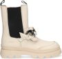 Braqeez 422720-502 Meisjes Chelsea Boots Beige Leer Ritssluiting - Thumbnail 1