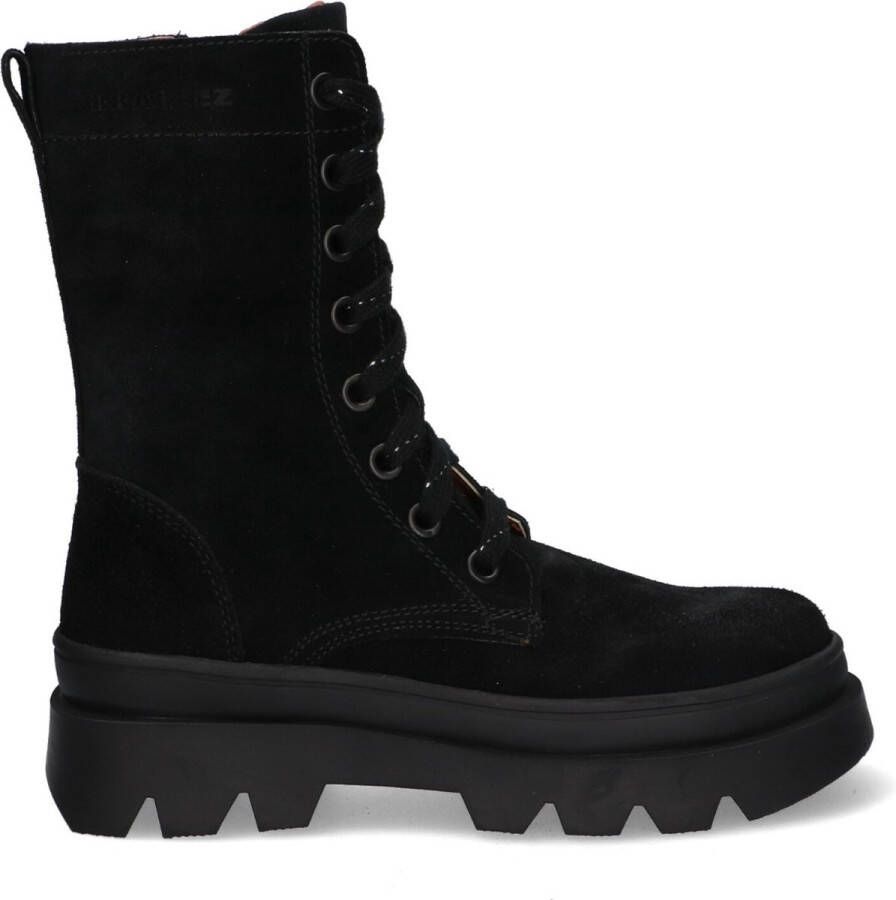 Braqeez 422723-589 Meisjes Veterboots Zwart Suède Veters - Foto 3