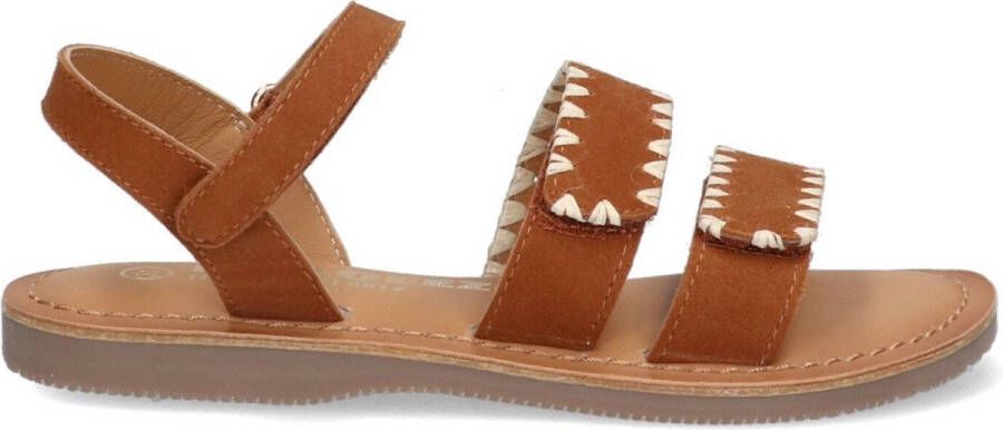 Braqeez leren sandalen cognac Bruin Meisjes Leer Meerkleurig 31 - Foto 3