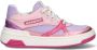 Braqeez 424470-979 Meisjes Lage Sneakers Roze Paars Leer Veters - Thumbnail 1