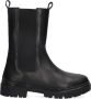 Braqeez 424563-589 Meisjes Chelsea Boots Zwart Leer Elastiek Met Rits - Thumbnail 2