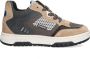 Braqeez 424607-408 Jongens Lage Sneakers Grijs Beige Leer Veters - Thumbnail 1