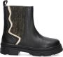Braqeez 424661-589 Meisjes Chelsea Boots Zwart Leer Elastiek Met Rits - Thumbnail 6