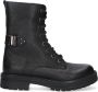 Braqeez 424761-589 Meisjes Veterboots Zwart Leer Veters - Thumbnail 11