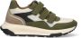 Braqeez 424972-469 Jongens Lage Sneakers Groen Grijs Leer Klittenband - Thumbnail 1