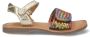 Braqeez 425010-598 Meisjes Platte Sandalen Multicolor Leer Klittenband - Thumbnail 2