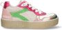 Braqeez 425230-996 Meisjes Lage Sneakers Roze Leer Veters - Thumbnail 2