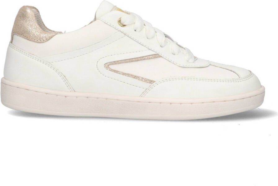 Braqeez 425290-500 Meisjes Lage Sneakers Wit Leer Veters
