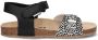 Braqeez 425412-789 Meisjes Platte Sandalen Zwart Leer Klittenband - Thumbnail 2