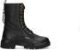Braqeez 425784-589 Meisjes Veterboots Zwart Leer Veters - Thumbnail 2