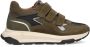 Braqeez 425972-469 Jongens Lage Sneakers Groen Leer Klittenband - Thumbnail 2