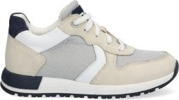 Braqeez 420297-581 Jongens Lage Sneakers Beige Wit Leer Veters