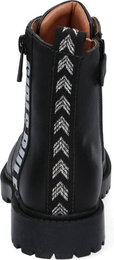 Braqeez 421773 489 Meisjes Biker Boots Zwart Leer Veters - Foto 14
