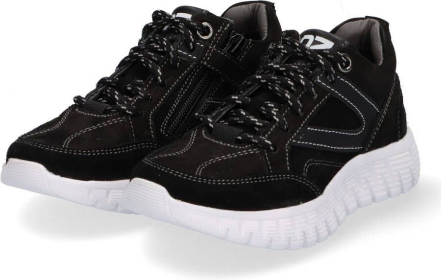 Braqeez 421930-589 Lage Sneakers Zwart Nubuck Veters - Foto 5