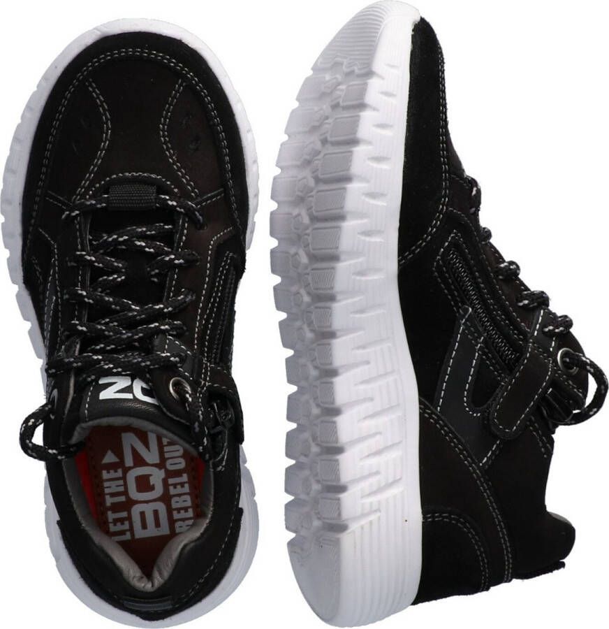 Braqeez 421930-589 Lage Sneakers Zwart Nubuck Veters - Foto 2
