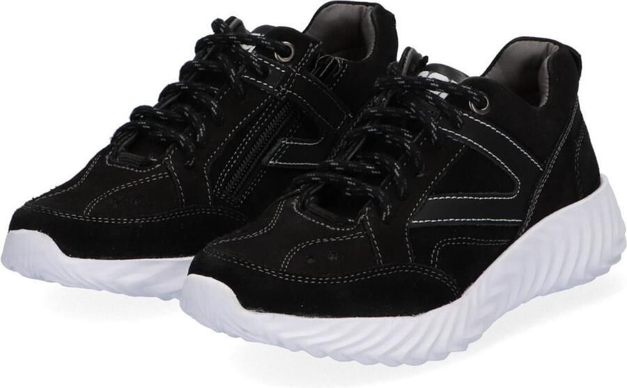 Braqeez 421930-589 Lage Sneakers Zwart Nubuck Veters - Foto 6