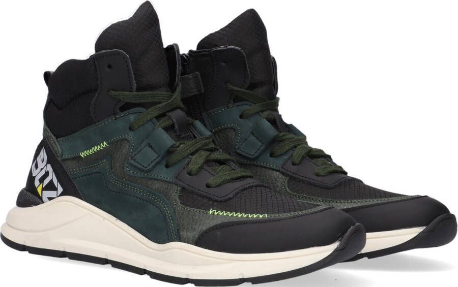 Braqeez Ravi Rio Hoge sneakers Leren Sneaker Groen - Foto 9