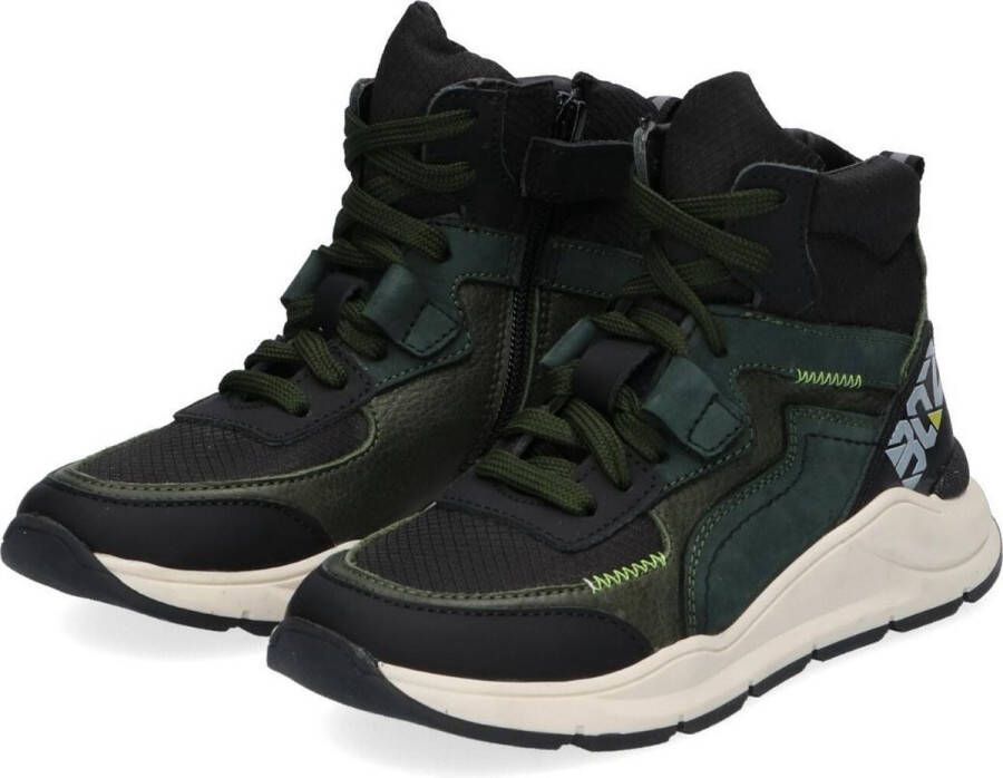 Braqeez Ravi Rio Hoge sneakers Leren Sneaker Groen - Foto 6