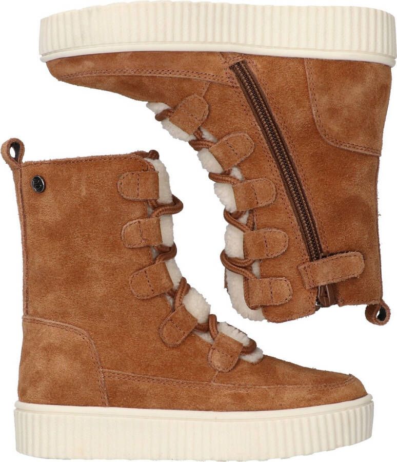Braqeez 422634 413 Meisjes Veterboots Bruin Suède Veters - Foto 5