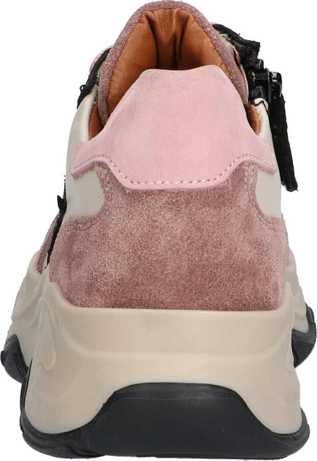Braqeez 422760-471 Meisjes Lage Sneakers Roze Beige Leer Veters - Foto 5