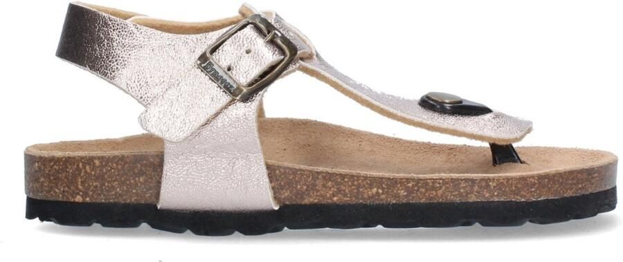 Braqeez 426413-796 Meisjes Platte Sandalen Roze Leer Klittenband