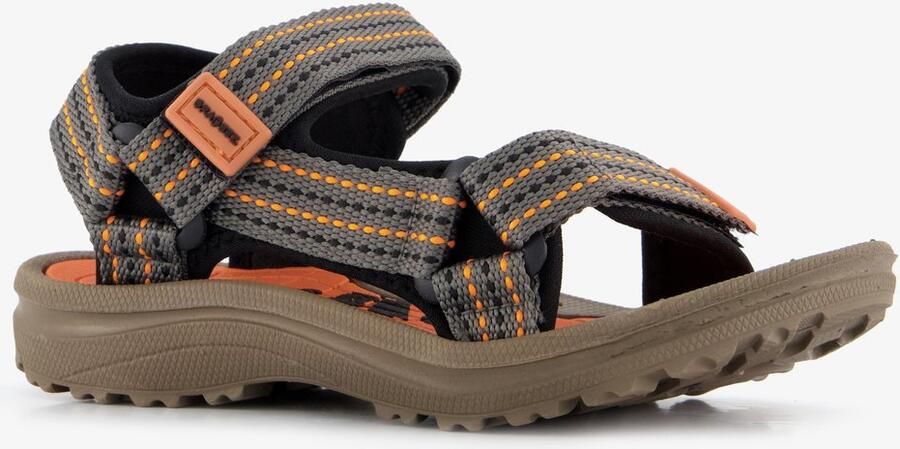 Braqeez jongens sandalen zwart oranje