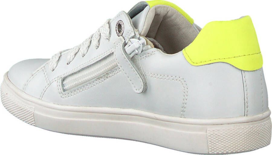 Braqeez Leigh Louwies Meisjes Veterschoenen Wit Leer Ritssluiting - Foto 5