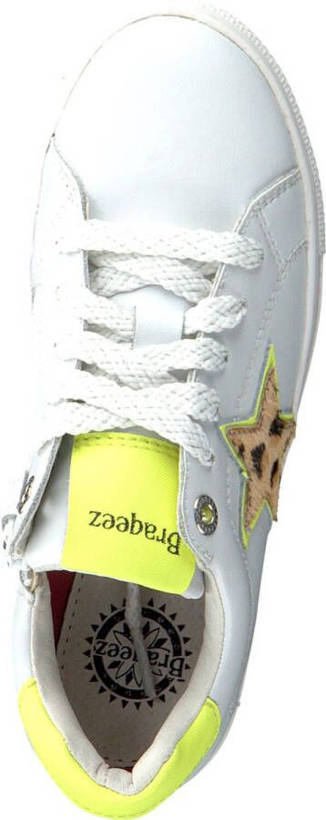 Braqeez Leigh Louwies Meisjes Veterschoenen Wit Leer Ritssluiting - Foto 8