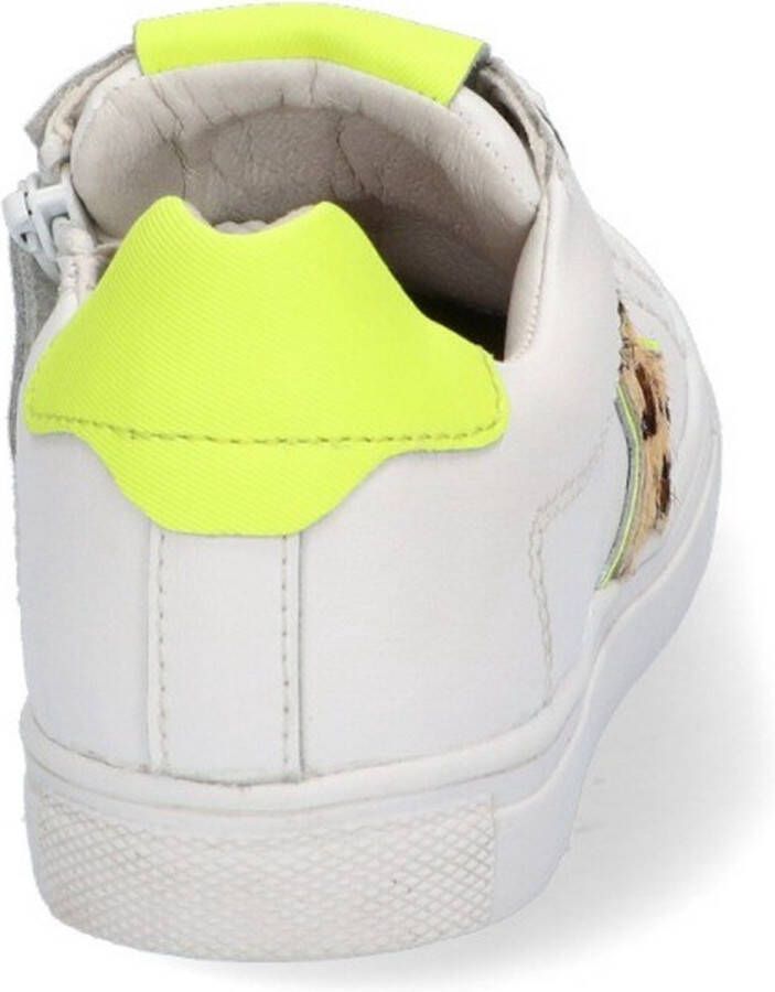 Braqeez Leigh Louwies Meisjes Veterschoenen Wit Leer Ritssluiting - Foto 2