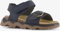 Braqeez leren jongens sandalen donkerblauw - Blauw