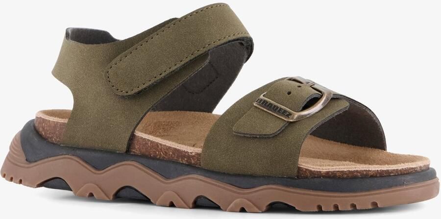 Braqeez leren jongens sandalen groen
