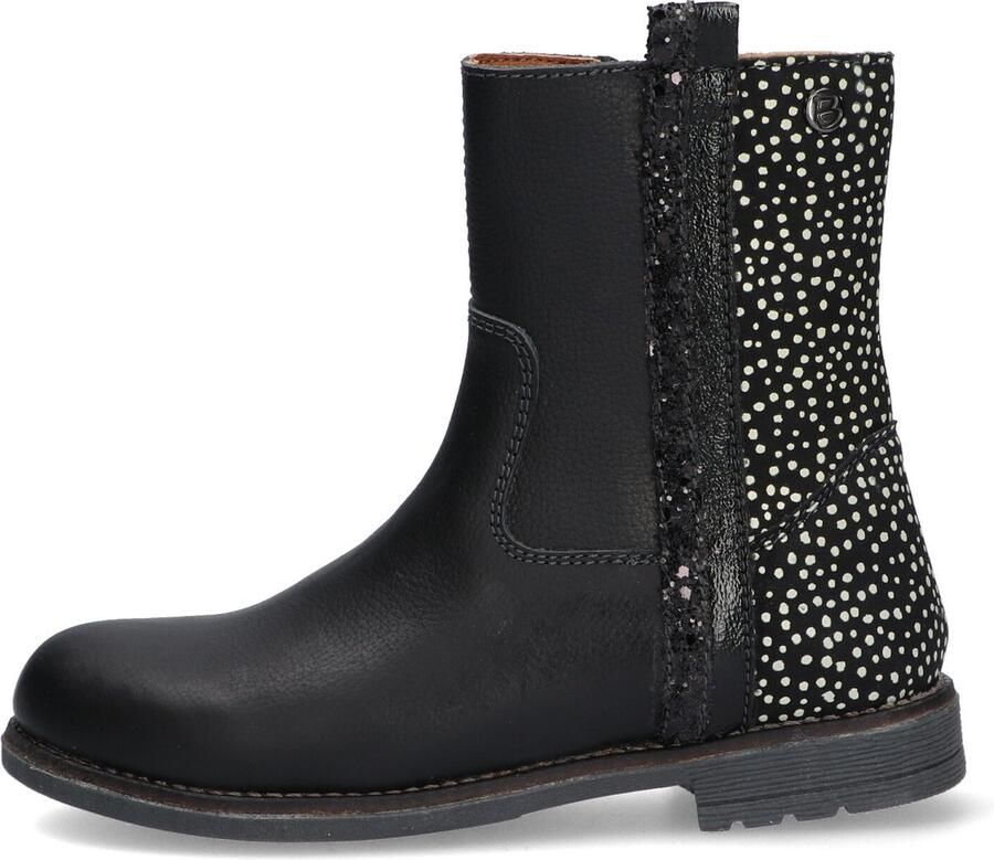 Braqeez Naomi Nova leren laarzen donkerblauw Meisjes Leer Panterprint 27 - Foto 7