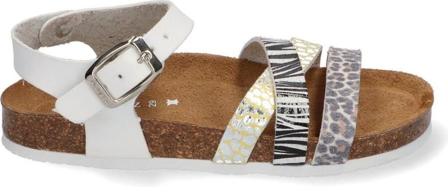 Braqeez Saar Spain Meisjes Sandalen Wit Print Leer Gesp - Foto 2