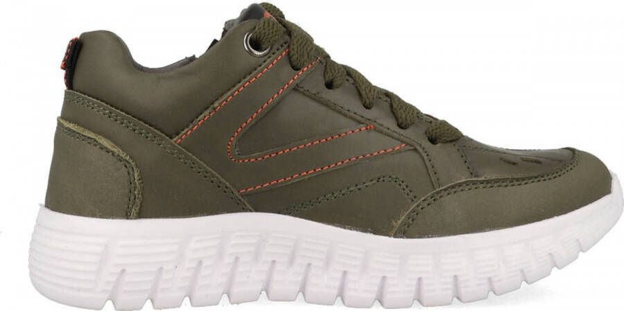 Braqeez 421930-569 Lage Sneakers Groen Nubuck Veters