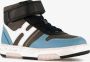 Braqeez hoge jongens sneakers blauw zwart Uitneembare zool - Thumbnail 1