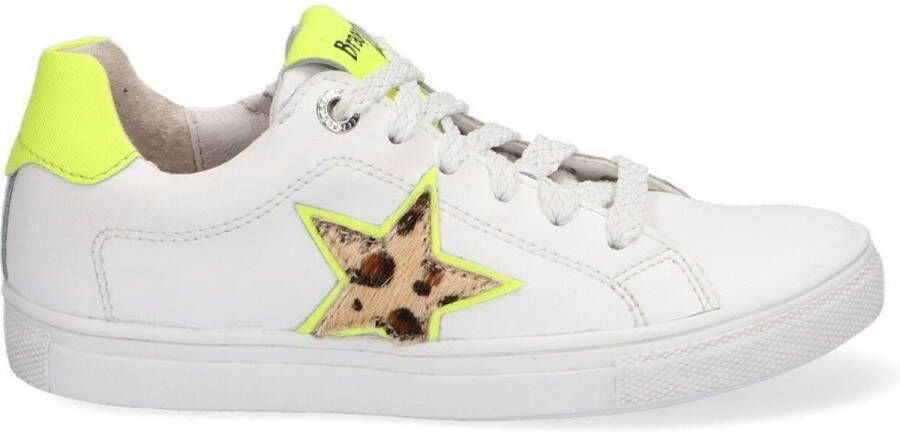 Braqeez Leigh Louwies Meisjes Veterschoenen Wit Leer Ritssluiting - Foto 12