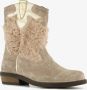 Braqeez leren meisjes cowboy western boots beige Uitneembare zool - Thumbnail 2