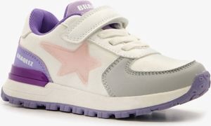 Braqeez meisjes sneakers met paarse details Uitneembare zool