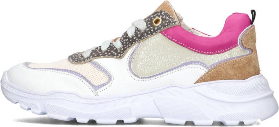 Braqeez Reece Run Lage sneakers Leren Sneaker Meisjes Beige