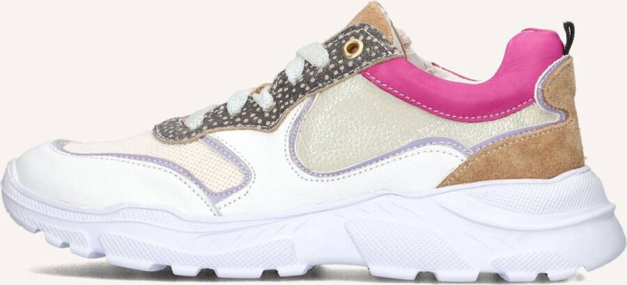 Braqeez Reece Run Lage sneakers Leren Sneaker Meisjes Kids Beige - Foto 2