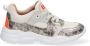 Braqeez Renee Run Meisjes Lage Sneakers Beige Print Leer Veters - Thumbnail 1