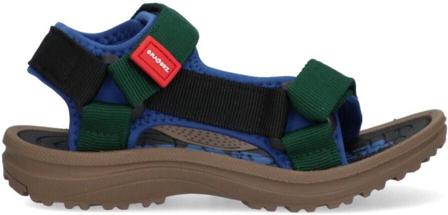 Braqeez Sky Sport Jongens Sportsandalen Blauw Textiel Klittenband