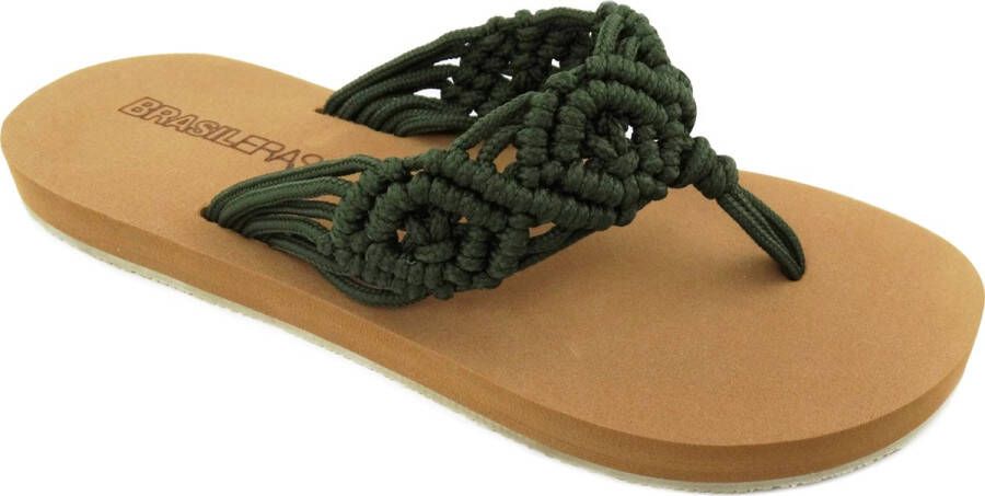 Brasileras sandalen dames- Militair groen