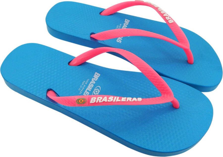 Brasileras Slippers dames- Blauw roze